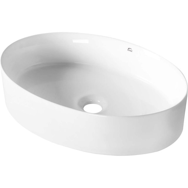 LAVEO Umywalka nablatowa DESNA 47 owalna biała VUD_6248