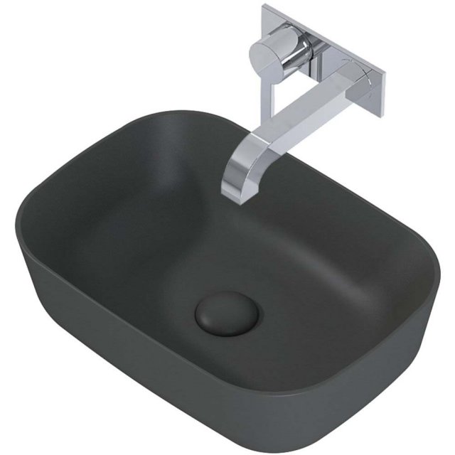 ELITA Umywalka nablatowa RENI 46x33 blat, ceram anthracite matt 14509