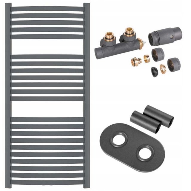 INVENA Grzejnik łazienkowy PROV 120x54 zes. DUOPLEX maskownica podw.