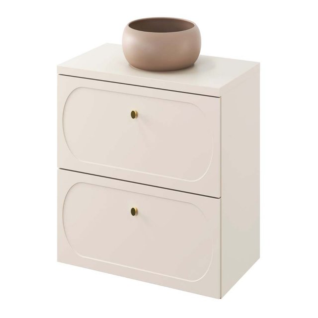 COMAD Zestaw mebli DONNA SAND szafka z blatem SAND 80 cm, umywalka WI