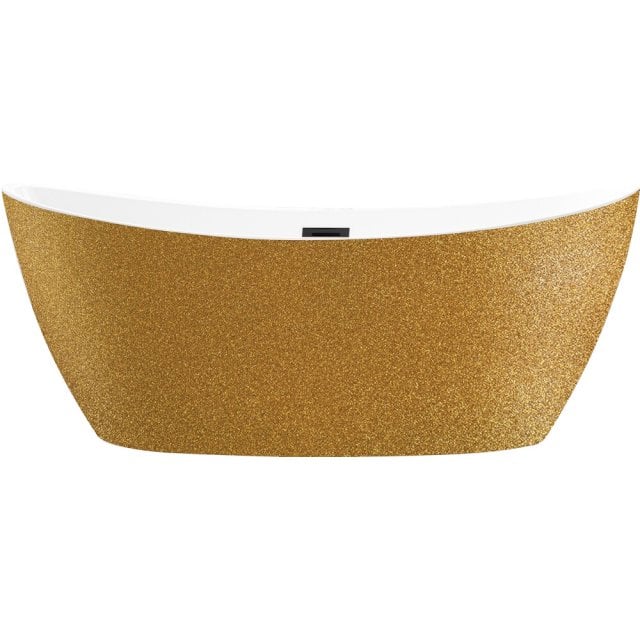 BESCO Wanna wolnostojąca AYLA ZŁOTA 170x80 maskownica syfonu z przele