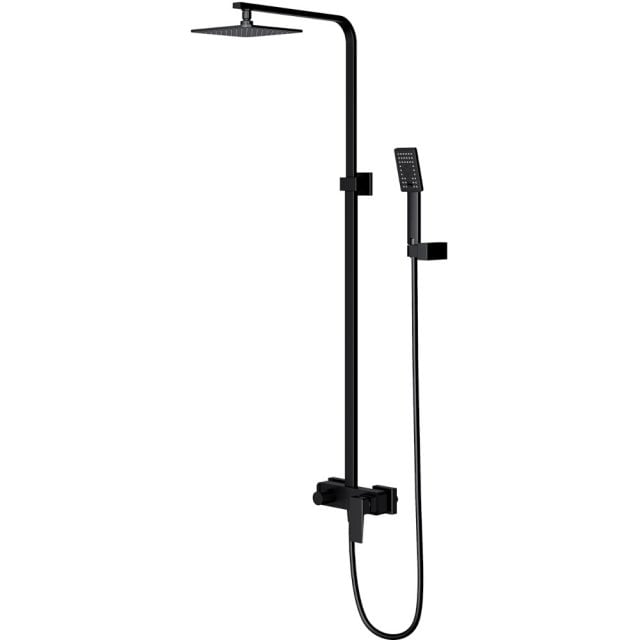 OMNIRES System prysznicowy PARMA natynkowy czarny mat PM7444BL