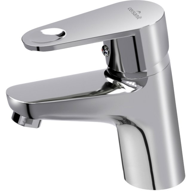 CERSANIT Bateria umywalkowa stojąca CARI chrom z korkiem plastikowym