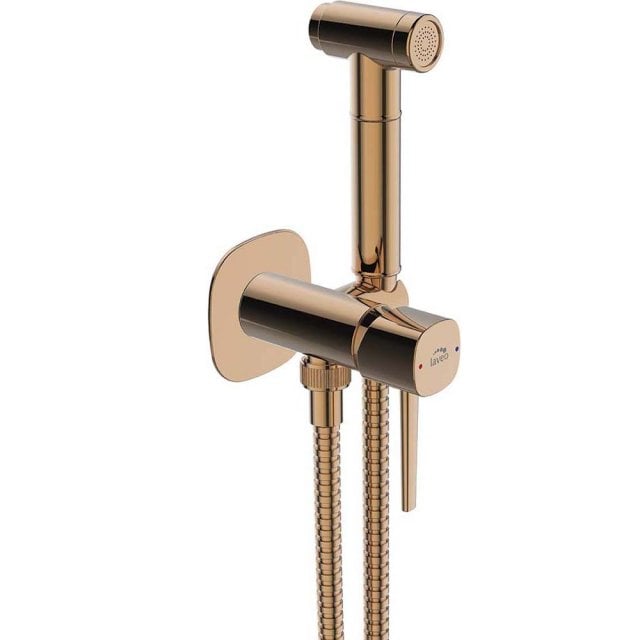 LAVEO Bateria bidetowa podtynkowa POLA z zestawem natryskowym typu bi