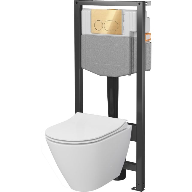 CERSANIT Zestaw podtynkowy SYSTEM 50 mech, miska CITY OV, deska, przy