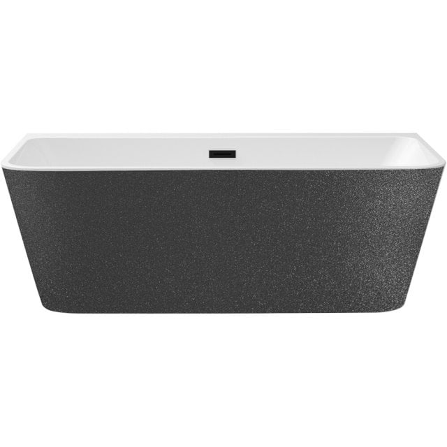 BESCO Wanna wolnostojąca VARYA GRAFIT 170x80 maskownica syfonu z prze