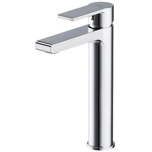 CERSANIT Bateria umywalkowa stojąca VERSO chrom wysoka z korkiem KLIK