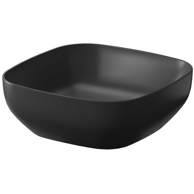 Umywalka nablatowa kwadratowa LARGA antracyt mat bez logo K677-020-PT