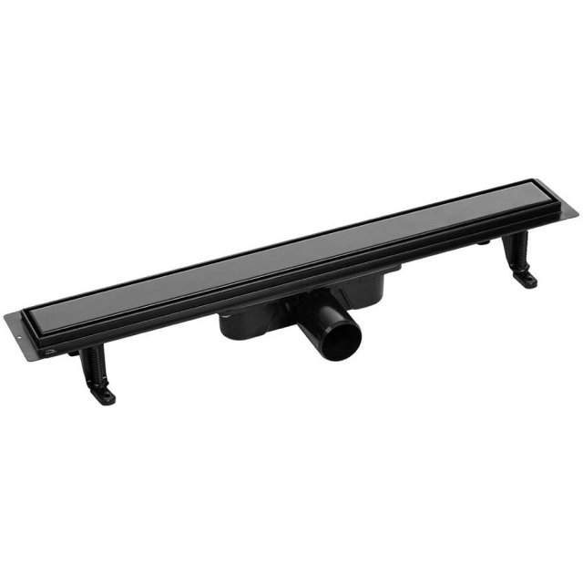 LAVEO Odpływ liniowy BASSO 70 cm odwracalny czarny COB_770D