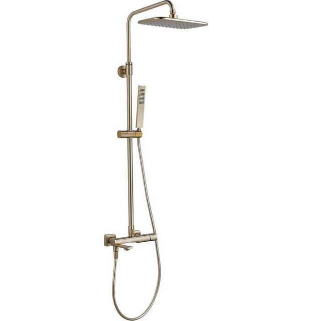 LAVEO Kolumna prysznicowa TORES z baterią ze składaną wylewką złoto s