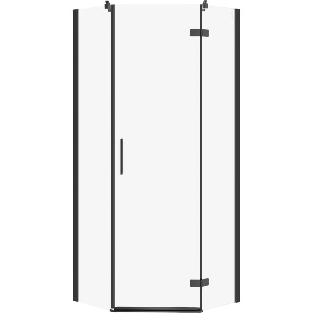 CERSANIT Kabina prysznicowa pięciokątna JOTA prawa czarna 80x80x195 s