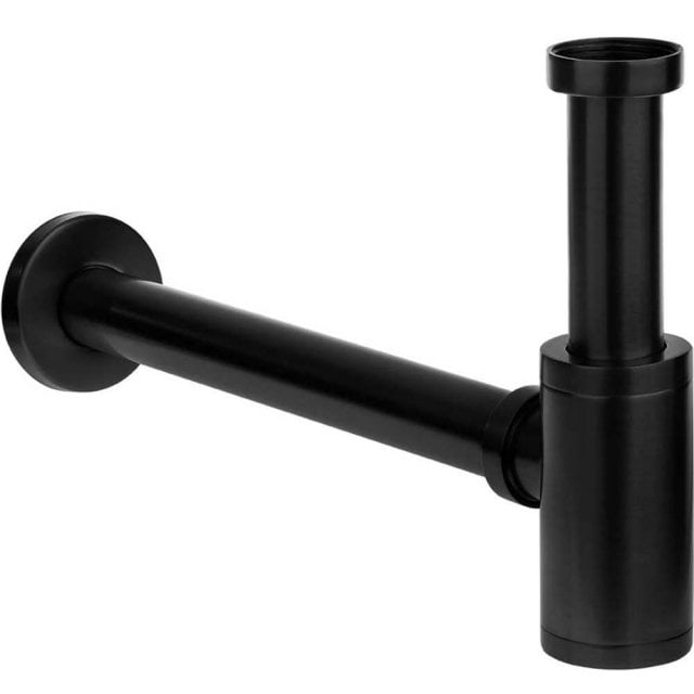 LAVEO Syfon umywalkowy okrągły czarny CKS_761D