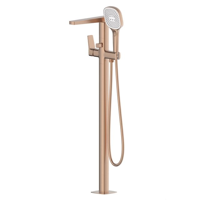 KFA Bateria wannowa MALAGA wolnostojąca różowa złota szczotkowana PVD