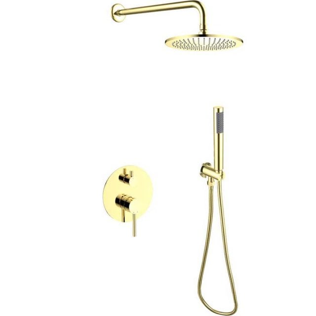 BESCO Zestaw prysznicowy DECCO / ILLUSION I jasnozłoty podtynkowy BP-