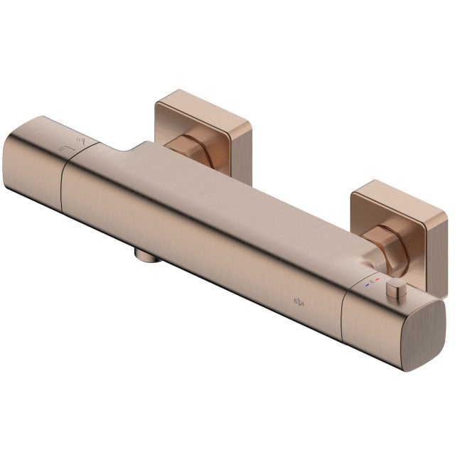 KFA Bateria prysznicowa MALAGA termostatyczna ścienna różowa złota sz