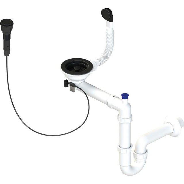 LAVEO Syfon typu SPACE SAVING 3,5" do zlewozmywaków 1-komorowych