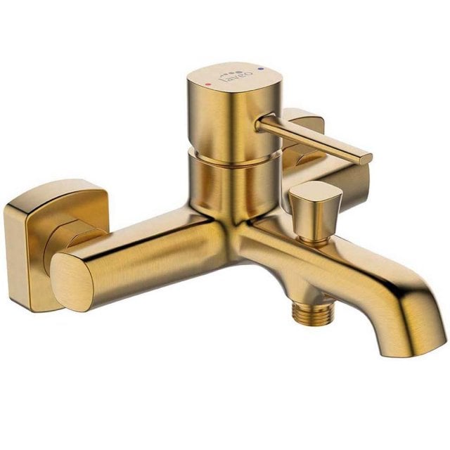 LAVEO Bateria wannowa ścienna POLA złoto szczotkowane BAP_G10B