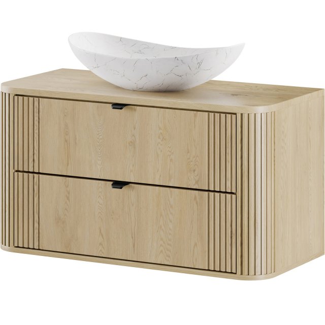 COMAD Zestaw mebli OVALIA CREMONA szafka z blatem 100 cm, umywalka LE