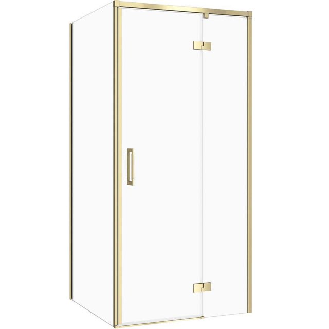 CERSANIT Kabina prysznicowa prostokątna LARGA złota, prawa 90x80 szkł