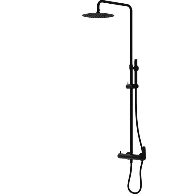 LAVITA Zestaw prysznicowy CETUS z deszczownicą czarny