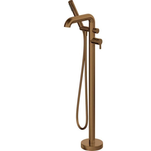 DEANTE Bateria wannowa wolnostojąca SILIA z zestawem prysznicowym brą