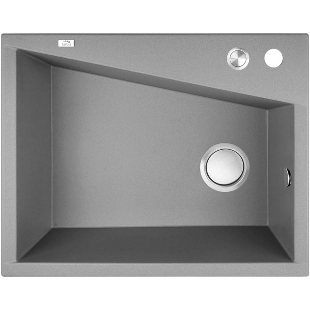 LAVEO Zlewozmywak granitowy GRENADA 1-komorowy szary SBG_510T