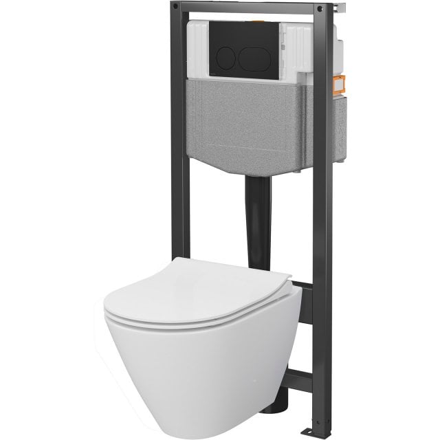 CERSANIT Zestaw podtynkowy SYSTEM 50 mech, miska CITY OV, deska, przy