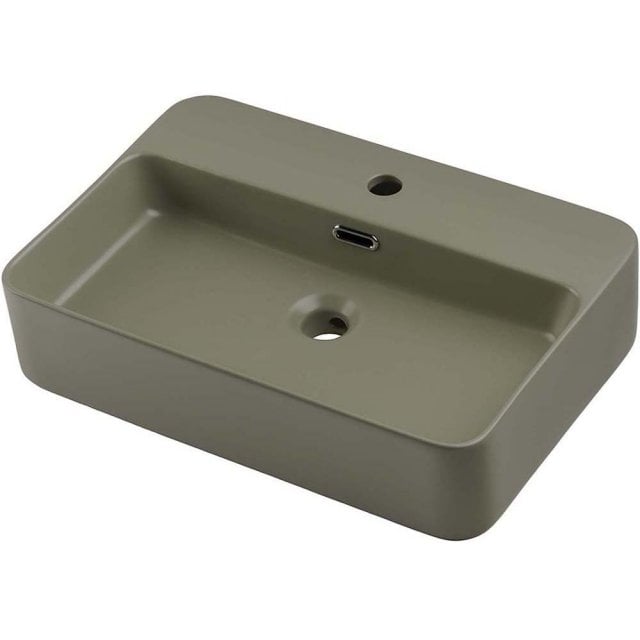 COMAD Umywalka nablatowa TRUST 2 55 cm oliwkowa zieleń ( E-6282 )