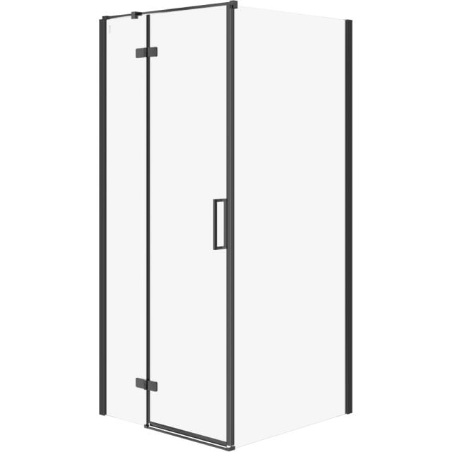 CERSANIT Kabina prysznicowa narożna JOTA lewa czarna 90x90x195 szkło