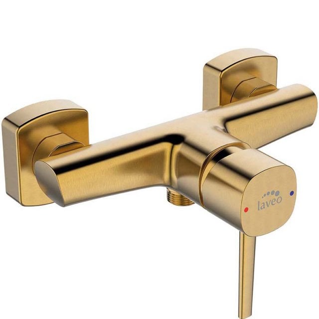 LAVEO Bateria prysznicowa ścienna POLA złoto szczotkowane BAP_G40B