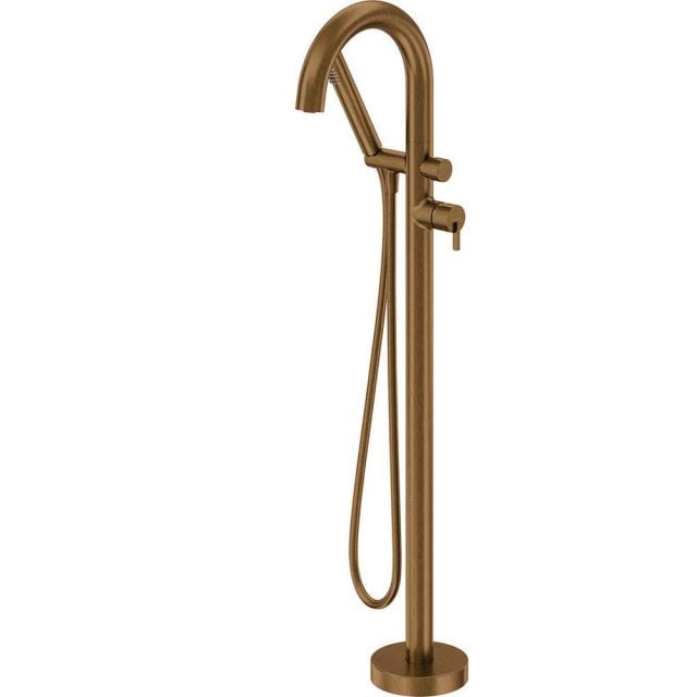 DEANTE Bateria wannowa wolnostojąca SILIA z zestawem prysznicowym brą