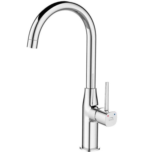 LAVEO Bateria kuchenna stojąca POLA z obrotową wylewką U chrom BAP_06