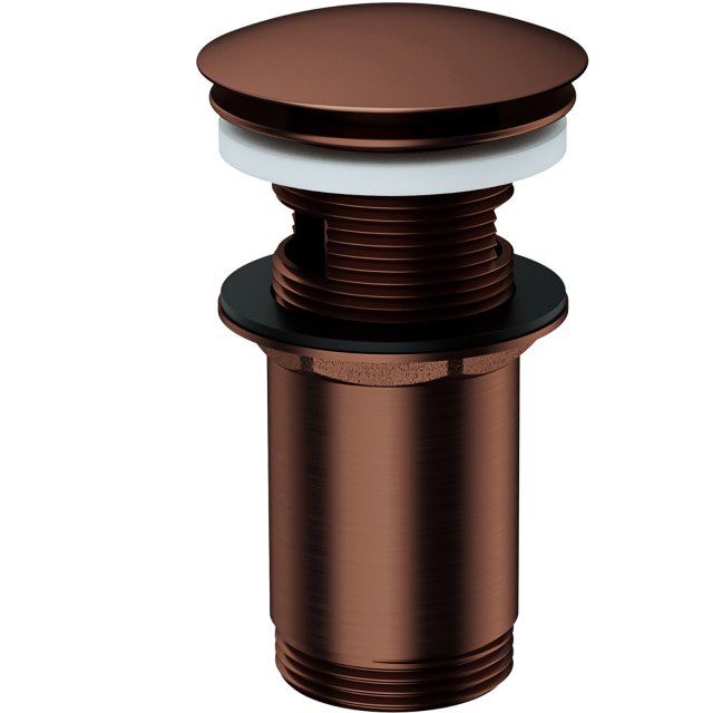 OMNIRES Korek KLIK-KLAK do umywalki z przelewem miedź antyczna szczot