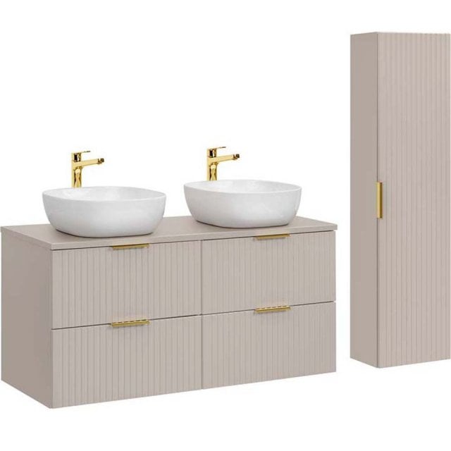 COMAD Zestaw mebli ADEL CASHMERE 2 szafki z blatem 120 cm, 2 umywalki