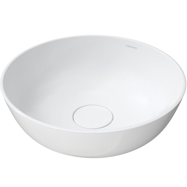 OMNIRES Umywalka nablatowa SILK M+ 40 okrągła biały mat SILKR400BM