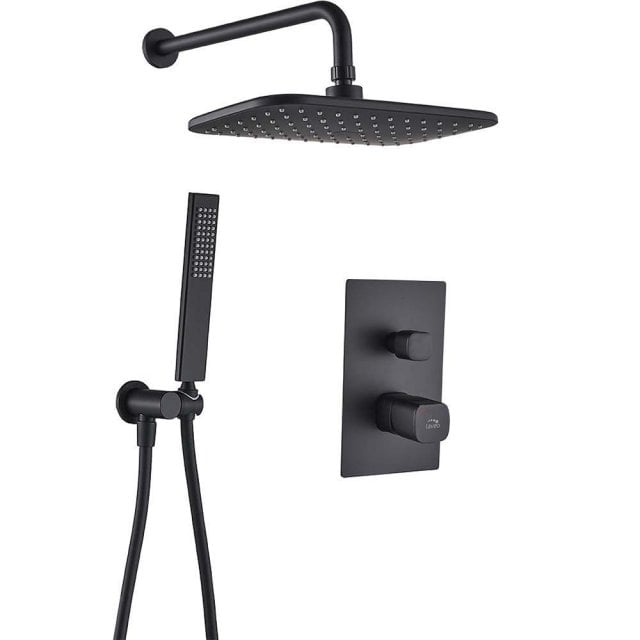 LAVEO Zestaw prysznicowy podtynkowy TORES czarny BVT_701P