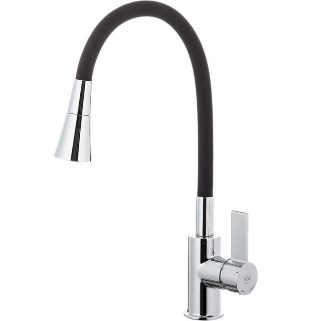 KFA Bateria kuchenna stojąca RUMBA DUO z elastyczną wylewką chrom + c