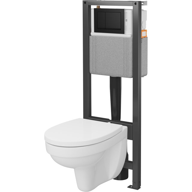 CERSANIT Zestaw podtynkowy ABIS NEW 40 mechaniczny, miska, deska, prz