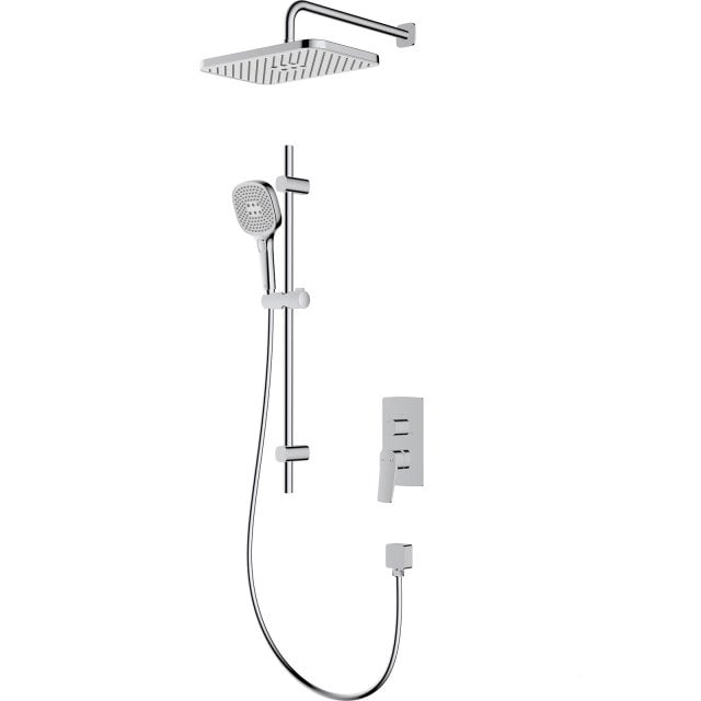 KFA Zestaw prysznicowy MALAGA podtynkowy z drążkiem przesuwnym chrom