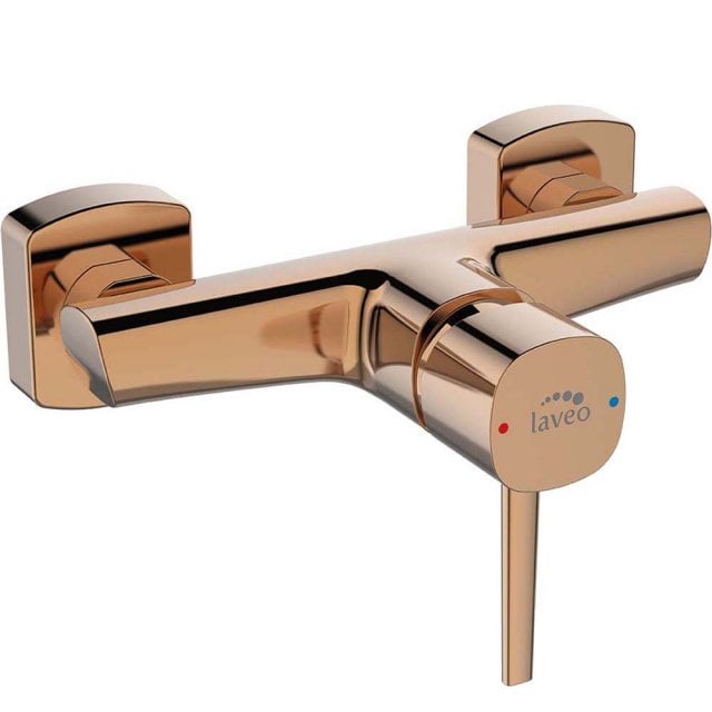 LAVEO Bateria prysznicowa ścienna POLA różowe złoto BAP_840D