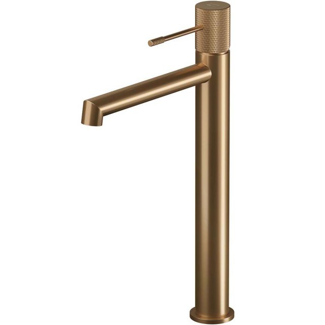 CERSANIT Bateria umywalkowa stojąca ZEN wysoka, miedź szczotkowana S9