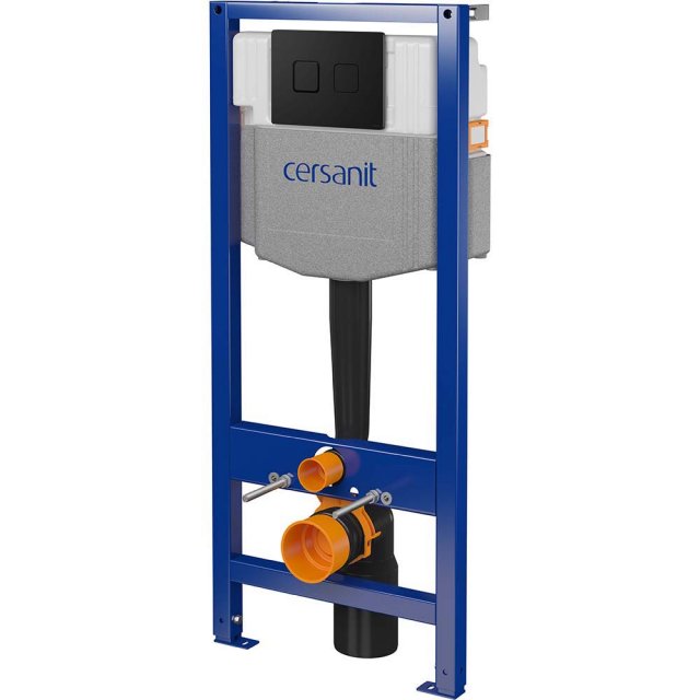 CERSANIT Stelaż podtynkowy SYSTEM 50 pneumatyczny przycisk sq czarny