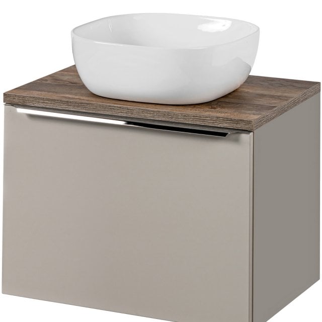 COMAD Zestaw mebli SANTA FE TAUPE szafka z blatem OAK 60 cm, umywalka