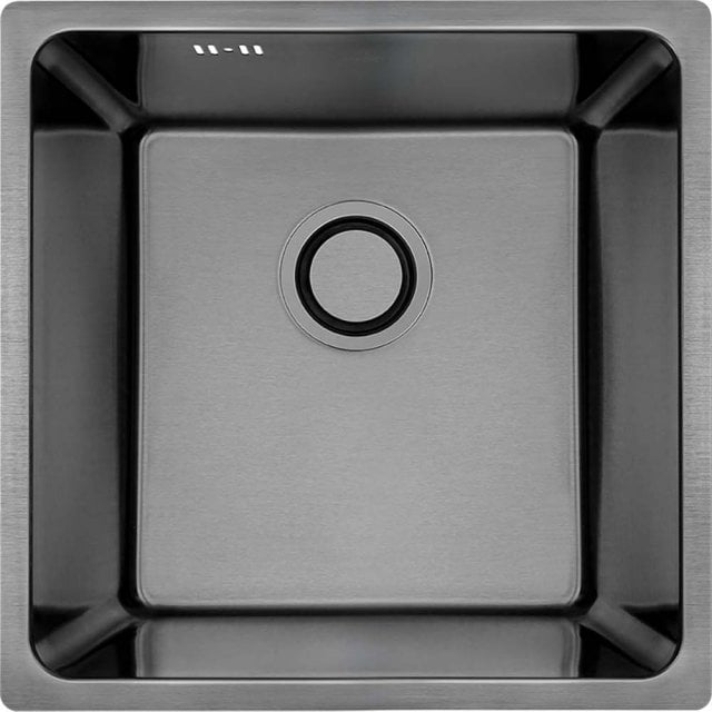 LAVEO Zlewozmywak stalowy ADEN 44x44 cm 1-komorowy grafitowy SLA_510P