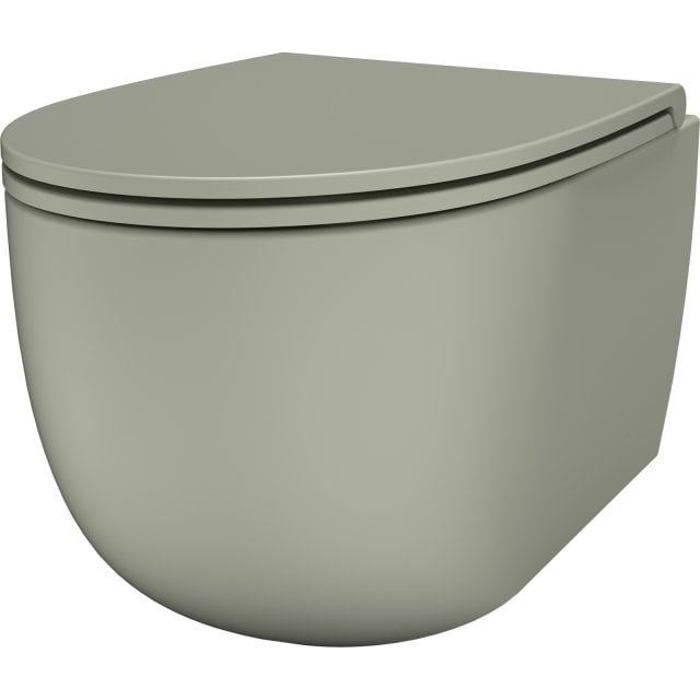 SDR CERAMICHE Miska podwieszana BULL VERDE bezkołnierzowa wirowa z de