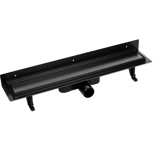 LAVEO Odpływ liniowy przyścienny BASSO 80 cm czarny COB_781D