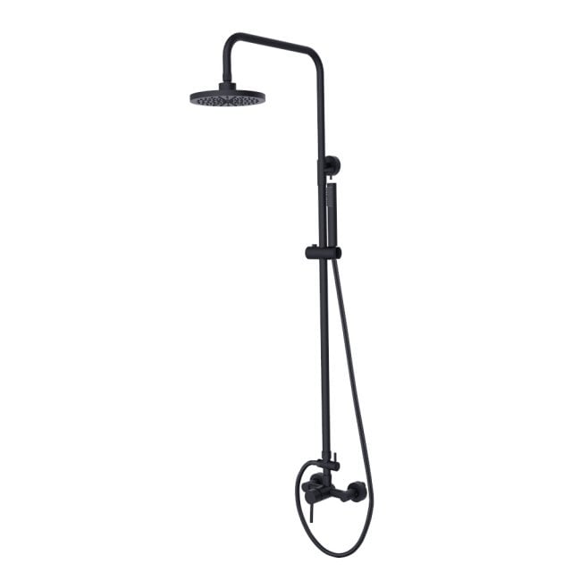 BESCO Zestaw prysznicowy DECCO / ILLUSION czarny mat natynkowy BP-DIN