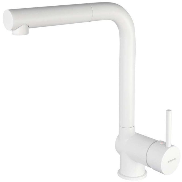 DEANTE Bateria kuchenna ASTER z wyciąganą wylewką bianco BCA_A73M