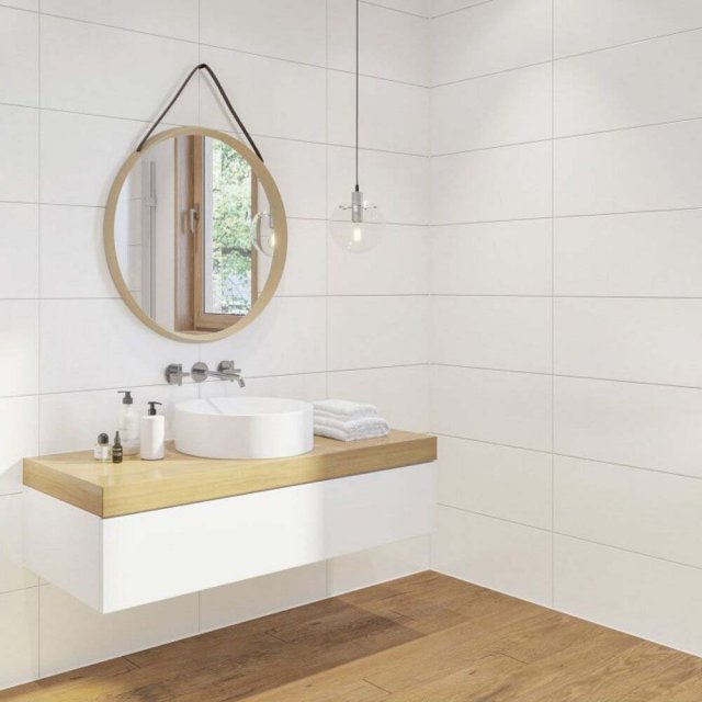 Płytka ścienna CHIARA white mat nierekt 8mm 29,8x59,8 #002 gat. II