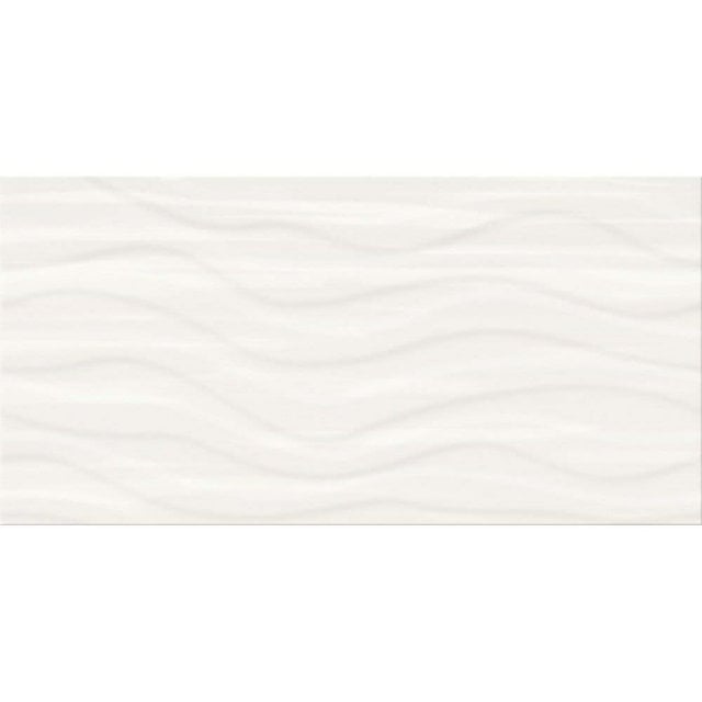 Płytka ścienna SOFT ROMANTIC white wave structure satin 8mm 29,8x59,8